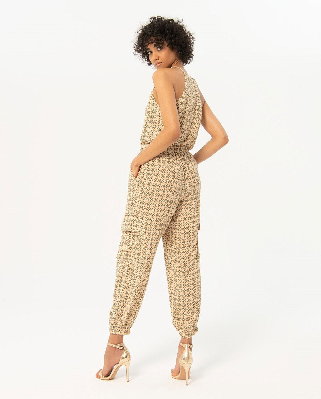 PANTALONE CARGO IN CREPE DI VISCOSA