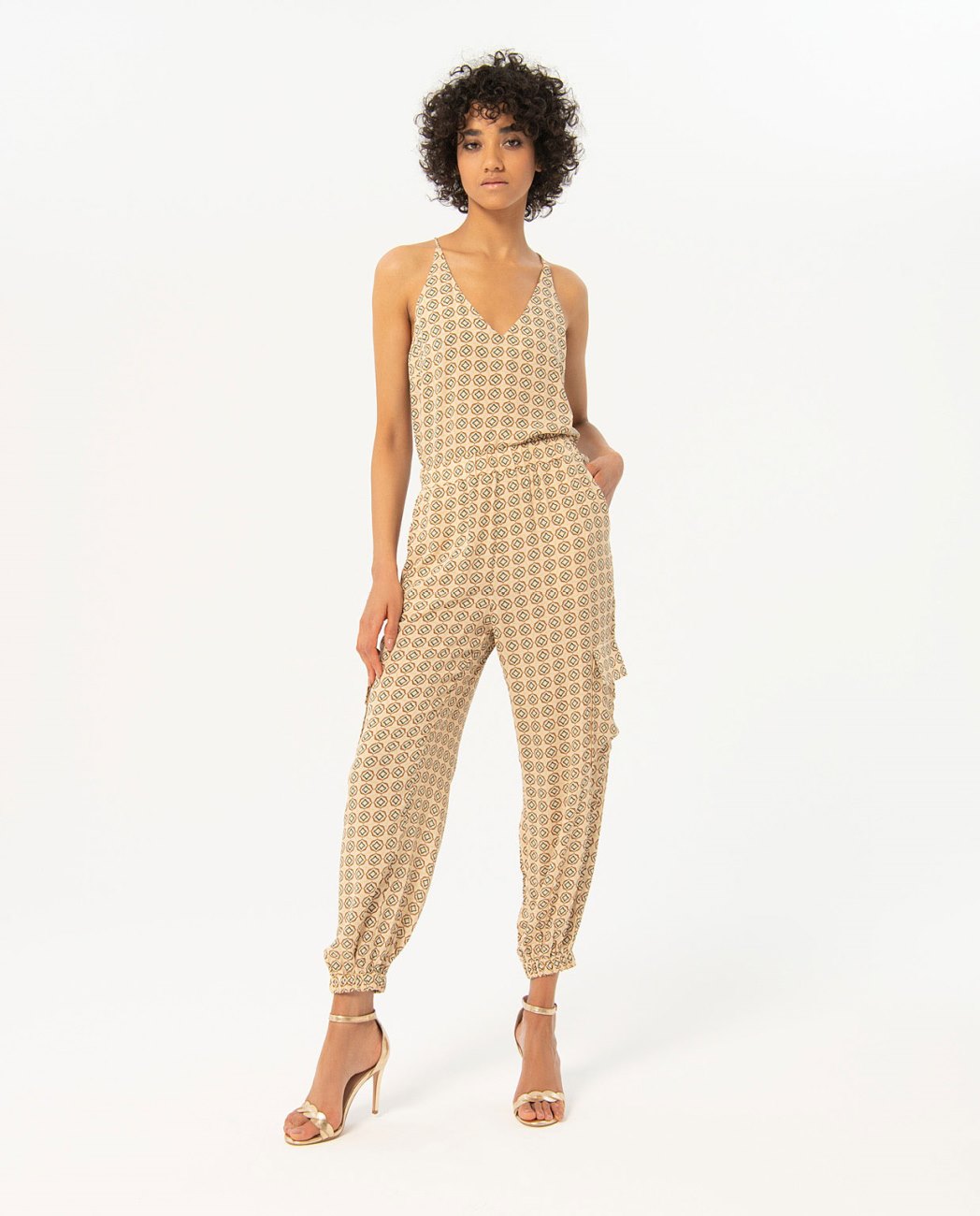 PANTALONE CARGO IN CREPE DI VISCOSA